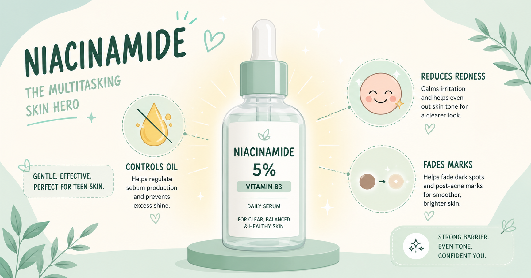 Niacinamide for teens — skincare ingredient guide